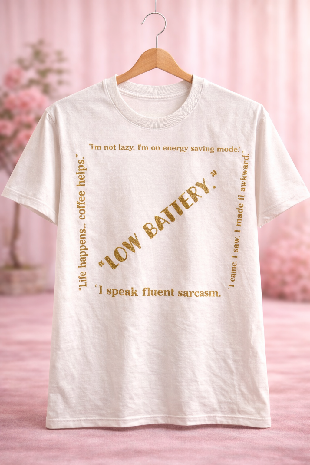 "Low Battery" Multi-Quote Tee