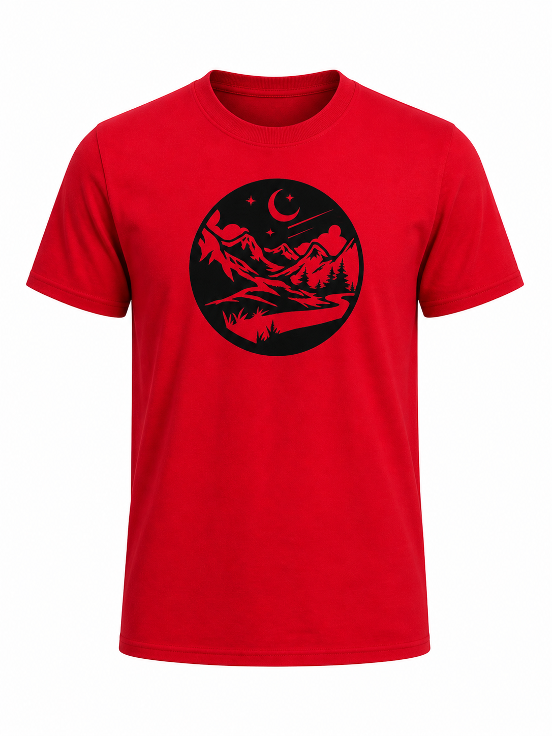 Mountain Night Sky Graphic Tee