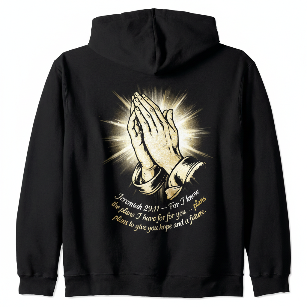 Jeremiah 29:11 Hope Hoodie - Black