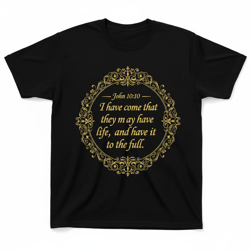 John 10:10 Faith Tee - Black