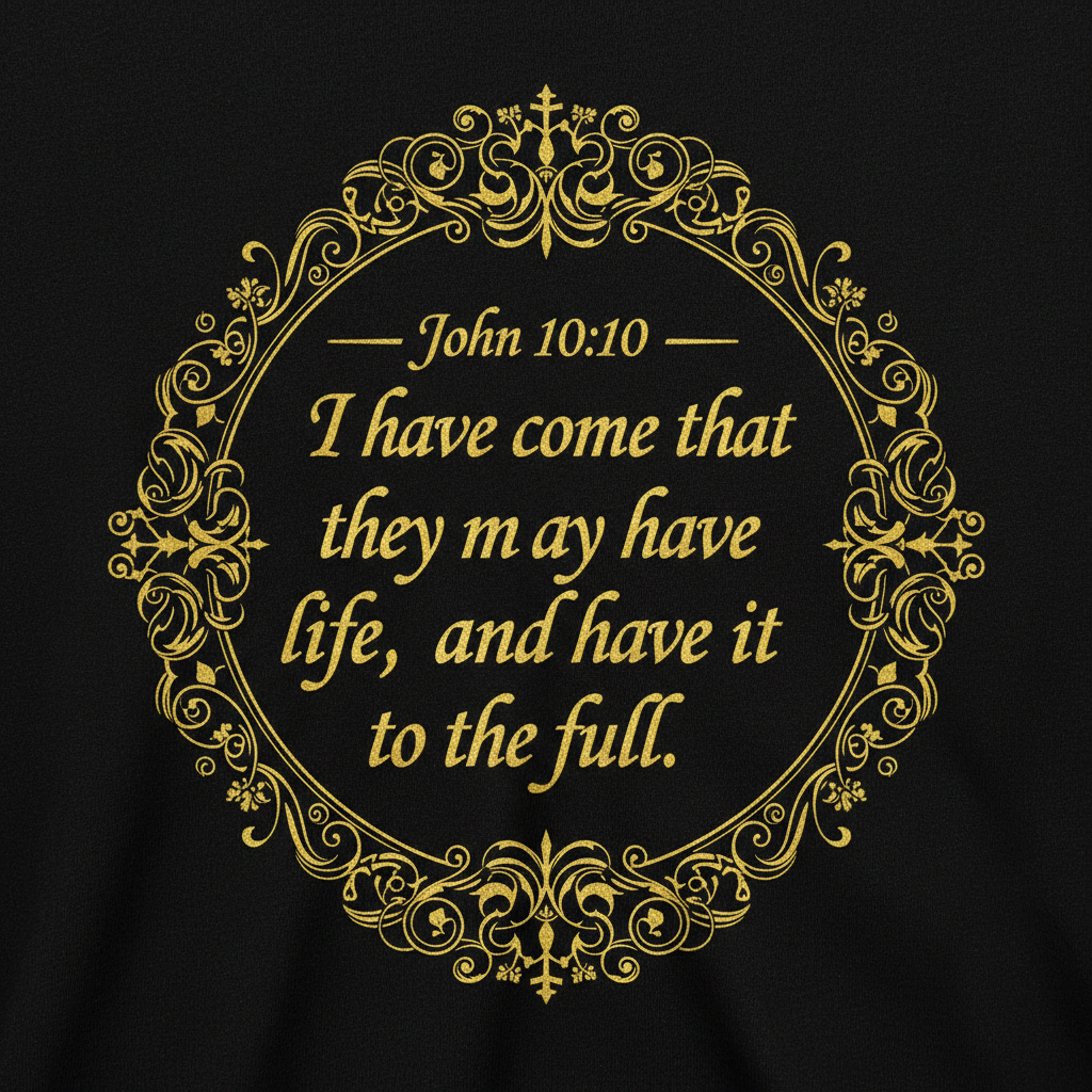 John 10:10 Faith Tee - Black