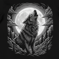 Wolf Under a Full Moon